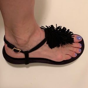 Vionic black sandals size 8